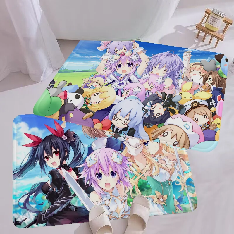 Hyperdimension Neptunia Floor Mat Rectangle Anti-slip Home Soft Badmat Front Door Indoor Outdoor Mat Hotel Decor Mat