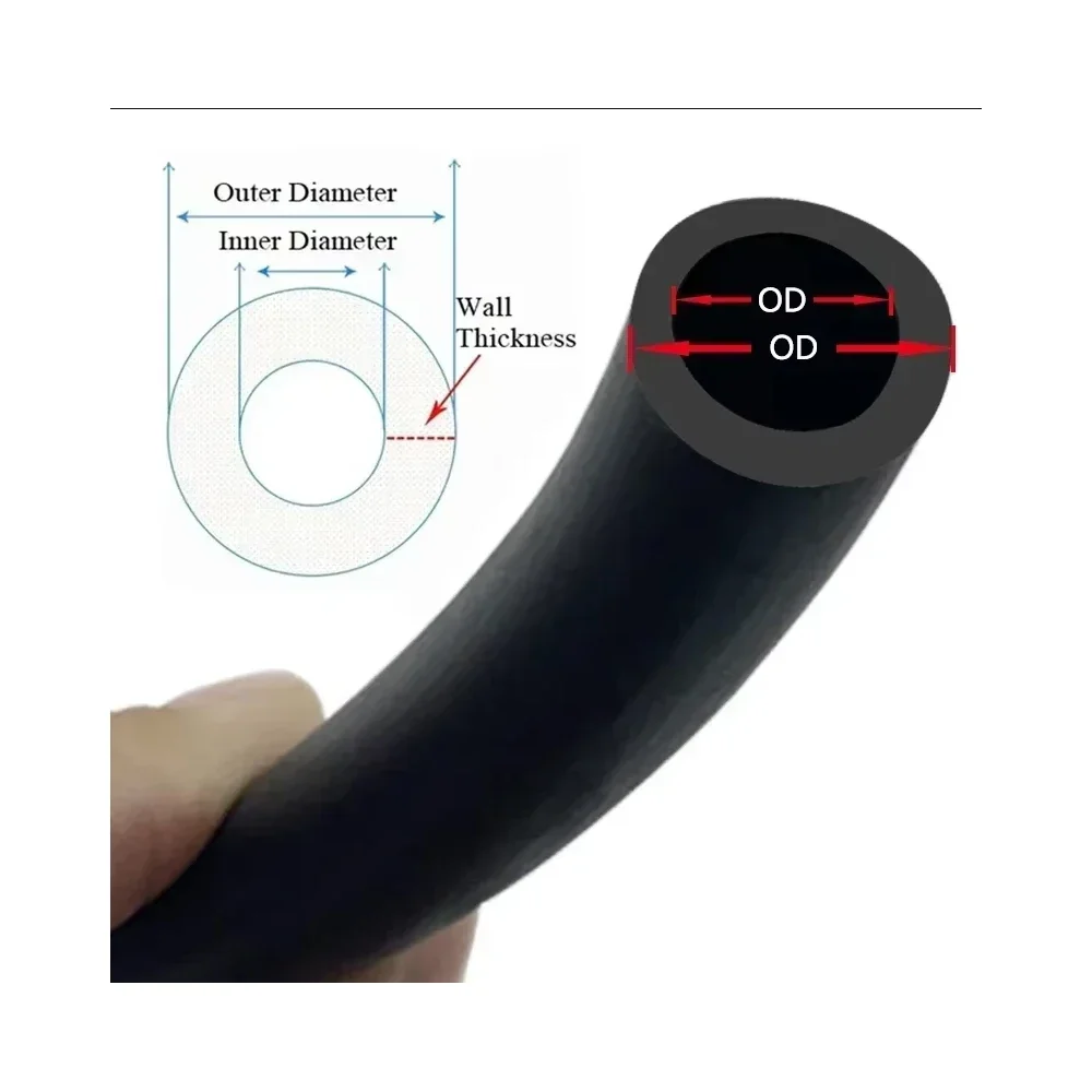 1 Meter 4~31MM Black Multi Size NBR Nitrile Rubber Hose Oil Resistant Rubber Sleeve Inner Diameter 4/5/6/10/16/18/20/25/31MM