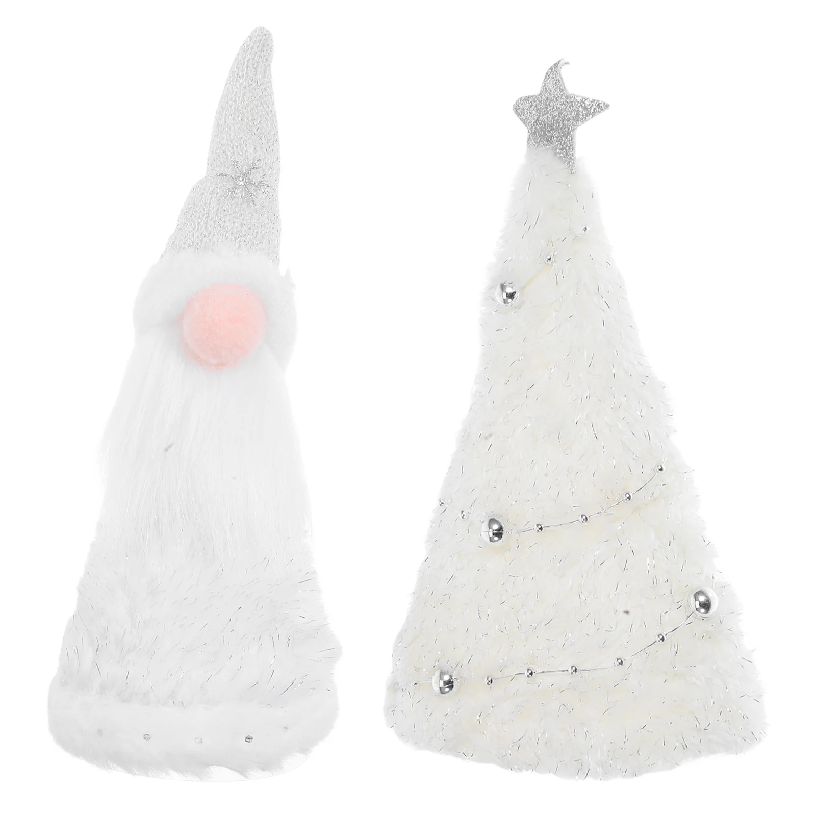 

2Pcs Cute Gnomes No-Face Tree Topper Ornament for Christmas Holiday - Festive Tree Decor Accessory - Treetop Hanging for Window