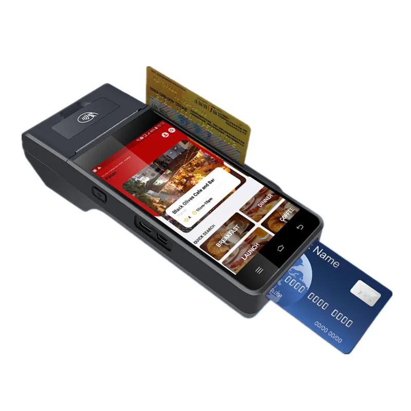 Handheld 4G Android 12 POS terminal mobile payment cash register with Camera Scanner 58mm thermal printer for small businesses