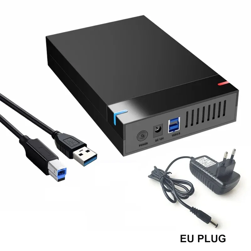 HDD-Gehäuse 3,5 Zoll SATA zu USB 3.0 Externer Festplattenleser für HDD-Box-Gehäuse HD Externes HDD-Hochgeschwindigkeitsgehäuse für PC Laptop