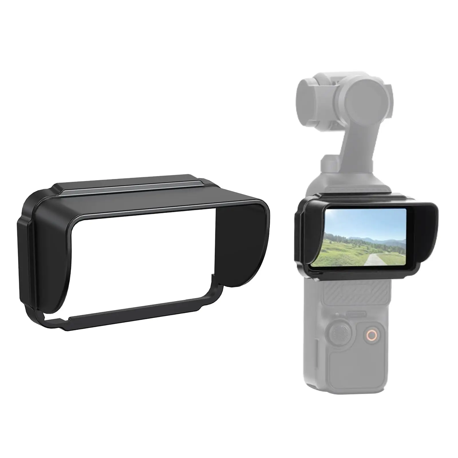 Screen Sunshade for DJI Osmo Pocket 4/3, Anti-Glare Sun Hood Protector, Hard ABS Cover for Enhanced Visibility in Bright Light