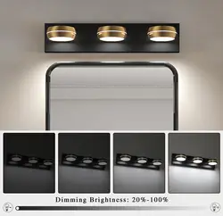 20.47-Inch Bathroom Luxury LED Vanity Lighting With 270° Rotatable Heads, 5500K , Energy Efficient, Easy Hardwired Installation