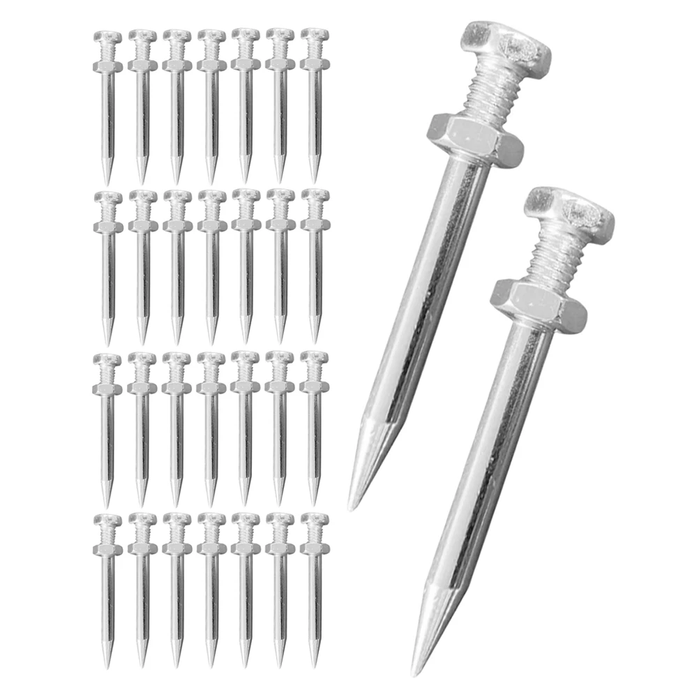 

30pcs Lawn Nails Aerator Spikes Heavy Duty Tool Stainless Steel Pegs Replacement Garden Shoe Spikes Epoxy Yard Aerators