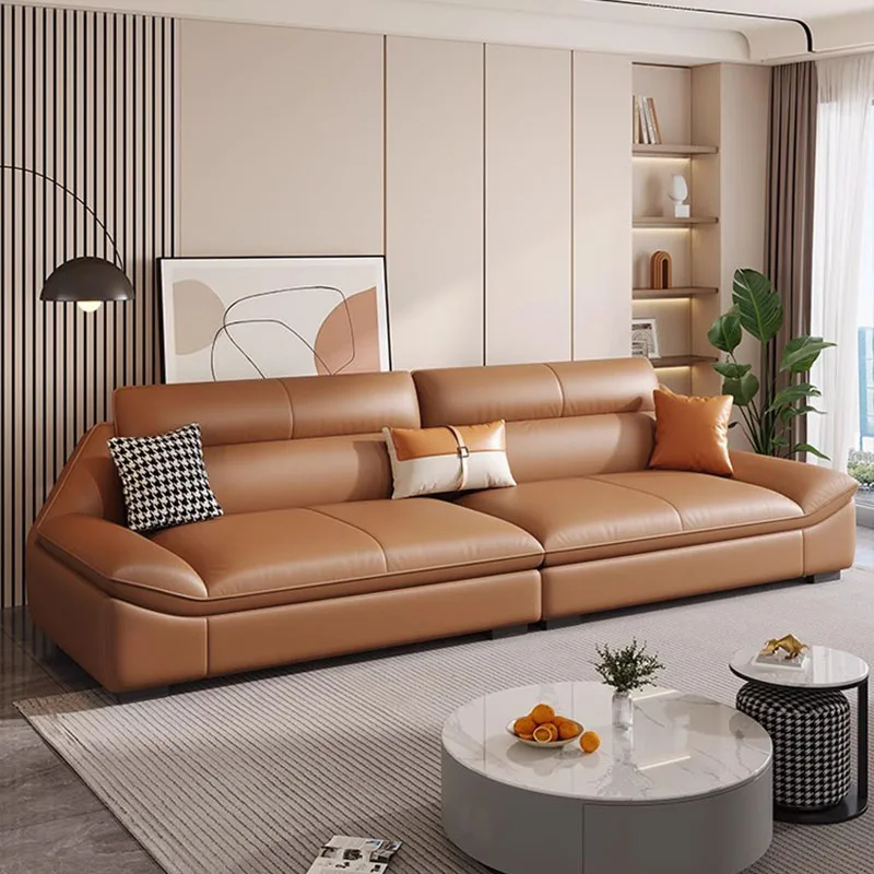 

Reception Sectional Living Room Sofas Leather Armchair Pouf Floor Sofas Minimalista Recliner Divani Soggiorno Luxury Furniture