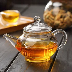 250ml Mini Small Glass Teapot With Filter Kung Fu Tea Maker Teaset Household Heat Resistant Flower Tea Pot Teaware