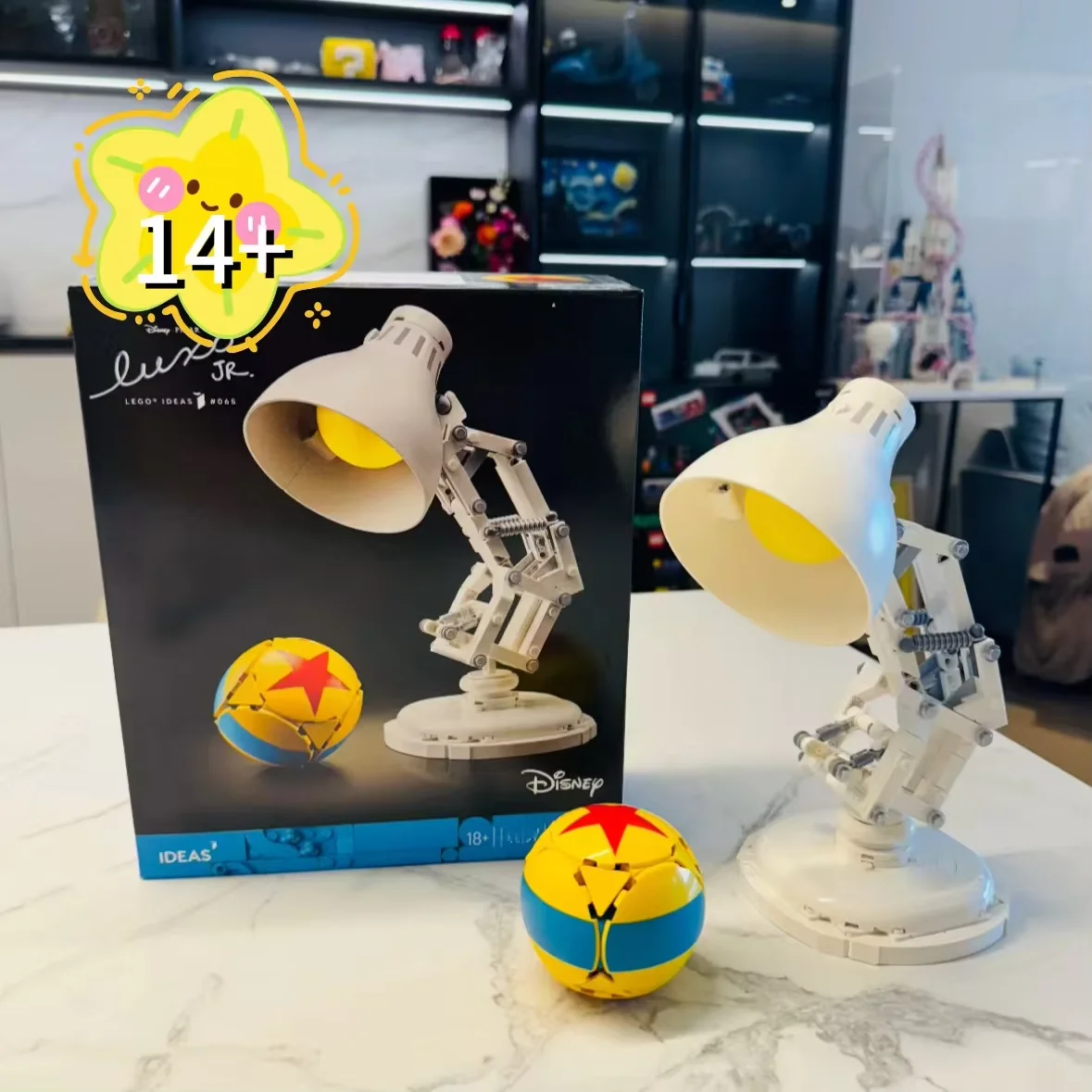 

DIY New Product Creative Cartoon Pixar Small Table Lamp Puzzle Model Building Blocks Toy Gift, Halloween Gift