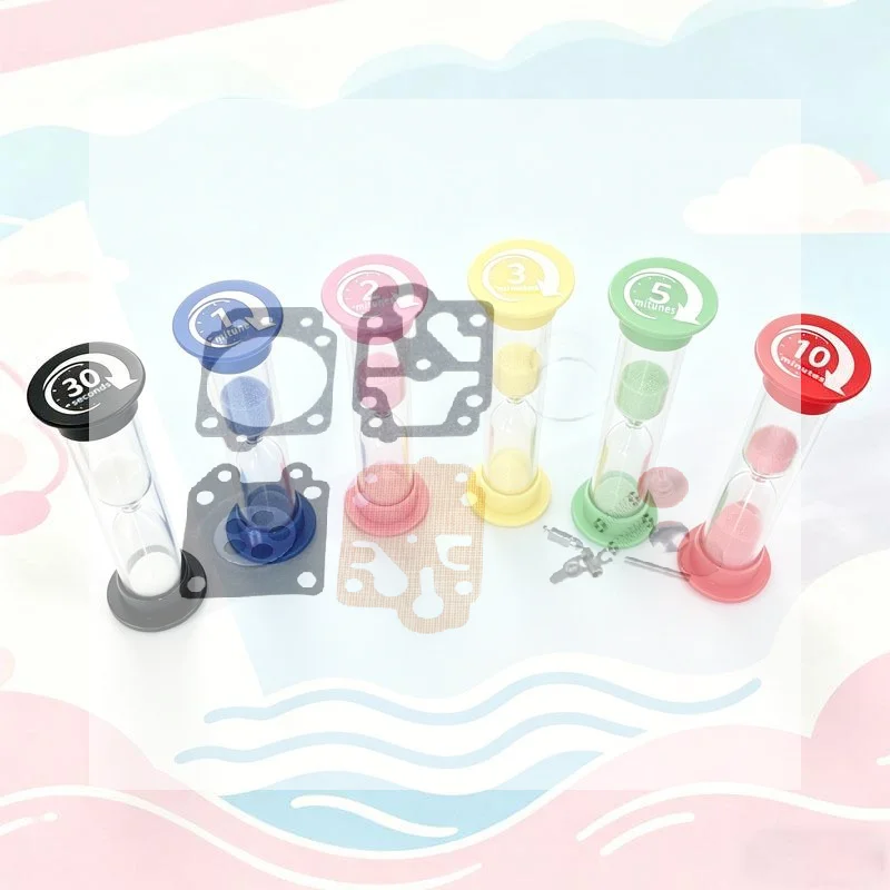 Scratch Resistant Plastic Sand Timer 30Sec 1/2/3/5/10Min Durable Time Keeper for Kids Outdoor Group Activities