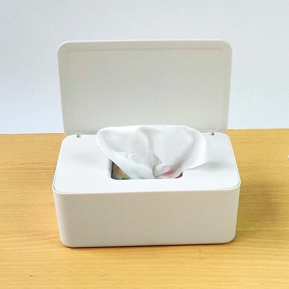 

2Pcs Wet Wipes Holder Tissue Box Cover Refillable Dispenser for Kitchen Bathroom Nursery Wipe Dispenser