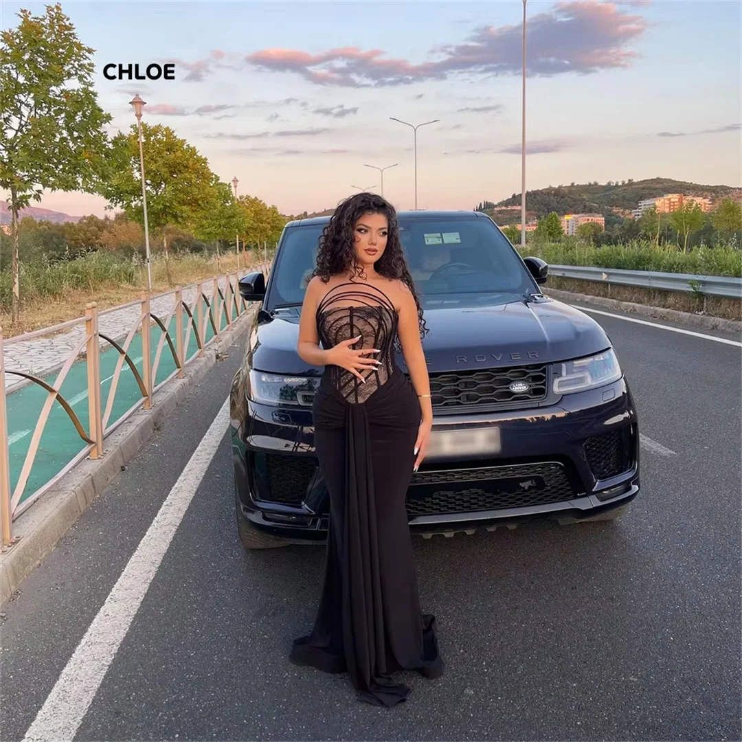 Vestido de noite feminino de luxo feito sob medida, linha longa, vestidos de baile, elegante, festa de noite, ombro de fora, sem mangas, vestidos de baile