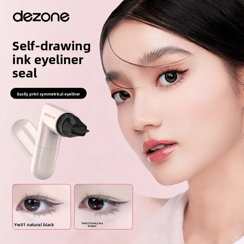 DEZONE makeuo set 2 TEILE/SATZ Einteilige Eyeliner Stempel Stift Präzise Umriss siegel langlebig eyeliner flüssigkeit stift Make-Up Kosmetik