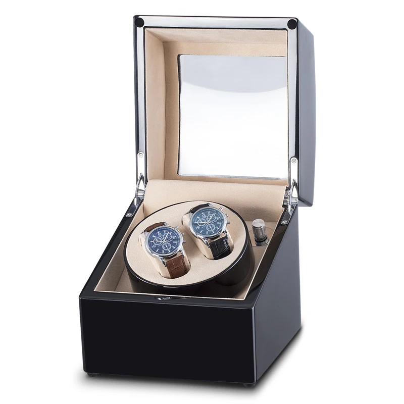 Watch Winder for Automatic Watches Mechanical Rotating Watch Winding Box for Male Female Watches 2 Slots