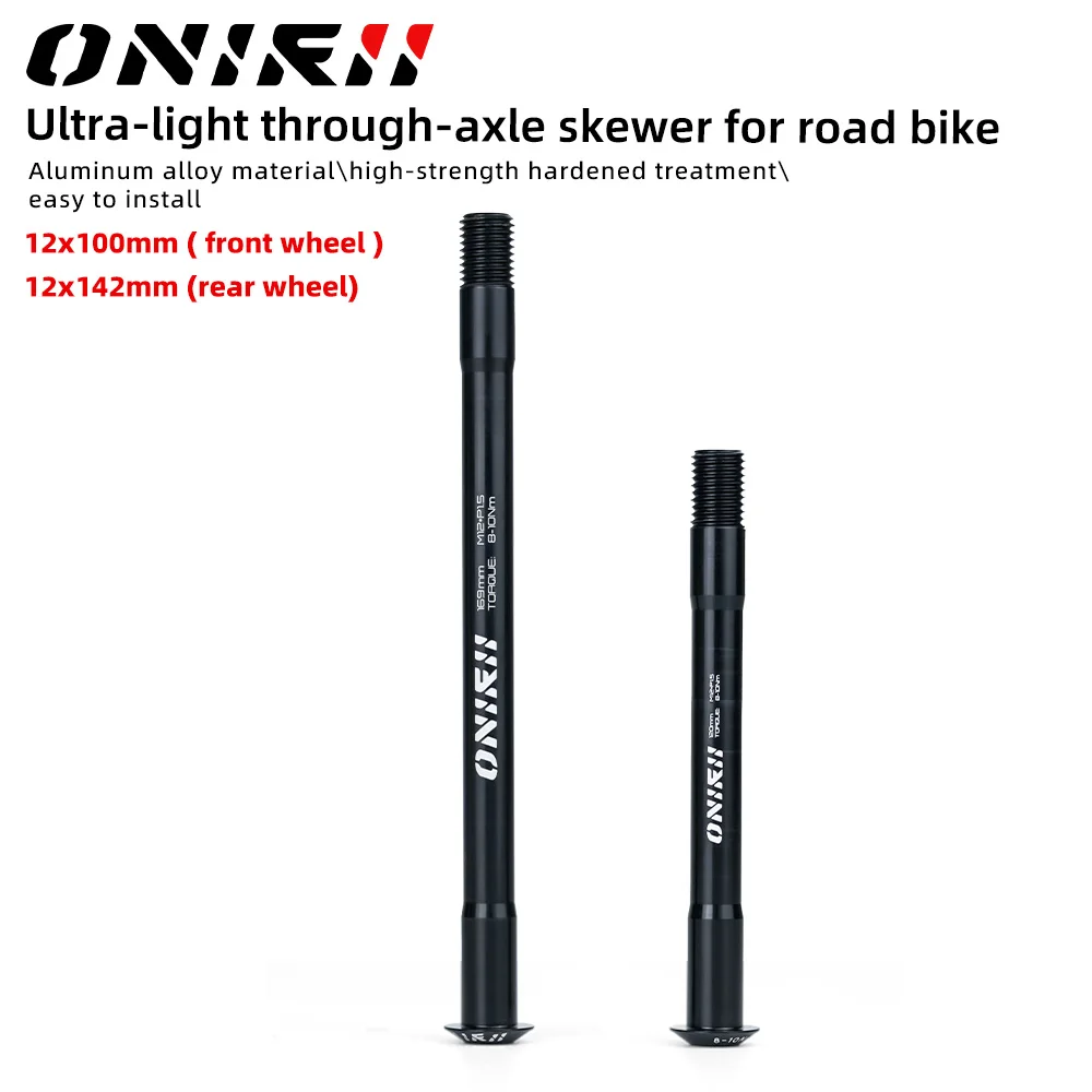 Thru Axle12mm for Road Bike Shaft Front Fork Shaft Skewers Front/Rear Hub Skewers 12x142mm 12x100mm Wheel Axis Hub Shaft NEW