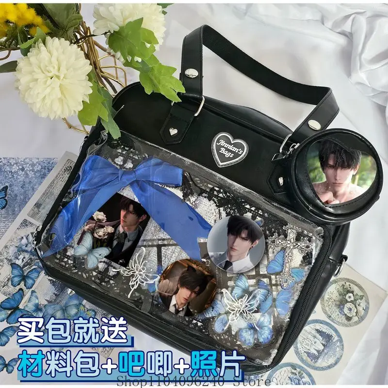 

Love and Deepspace Zayne Cartoon Itabag Messenger Bag Fashion Handbag Cosplay Tote Shoulder Bag Material Bag Badge card