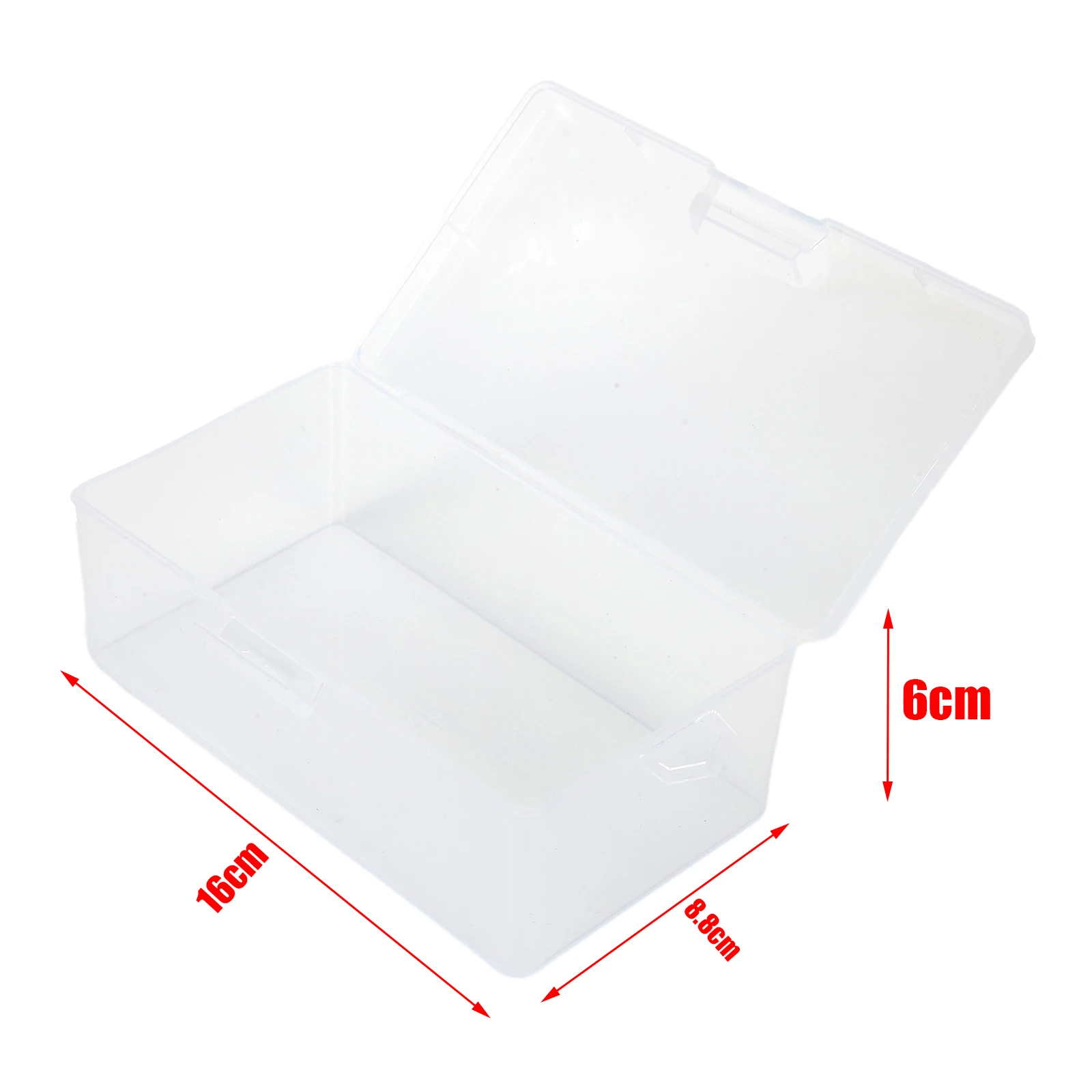 Container Storage Box Clear Coins Collection Beads Case Craft ID Cards Jewellery Organiser Plastic Rectangular