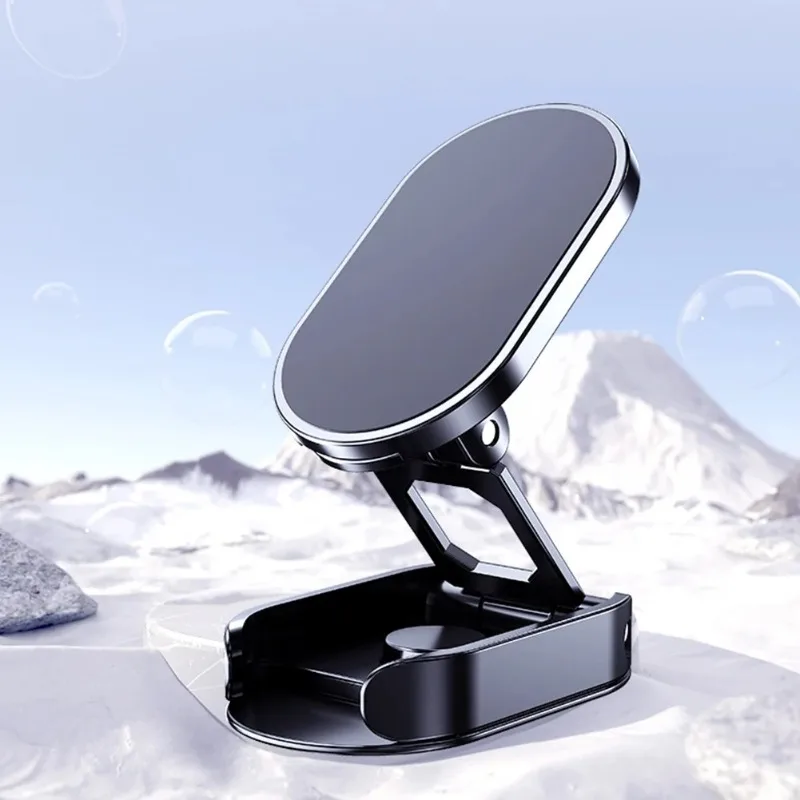 Magnetic Foldable Car Navigation Holder 720° Rotatable Car Phone Holder Smartphone Mobile Stand for Car Dashboard