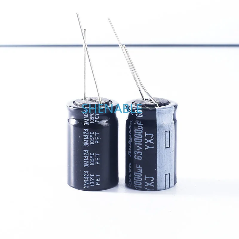 10pcs Rubycon YXJ 1000uF 63V 16x25mm Aluminum Electrolytic capacitor