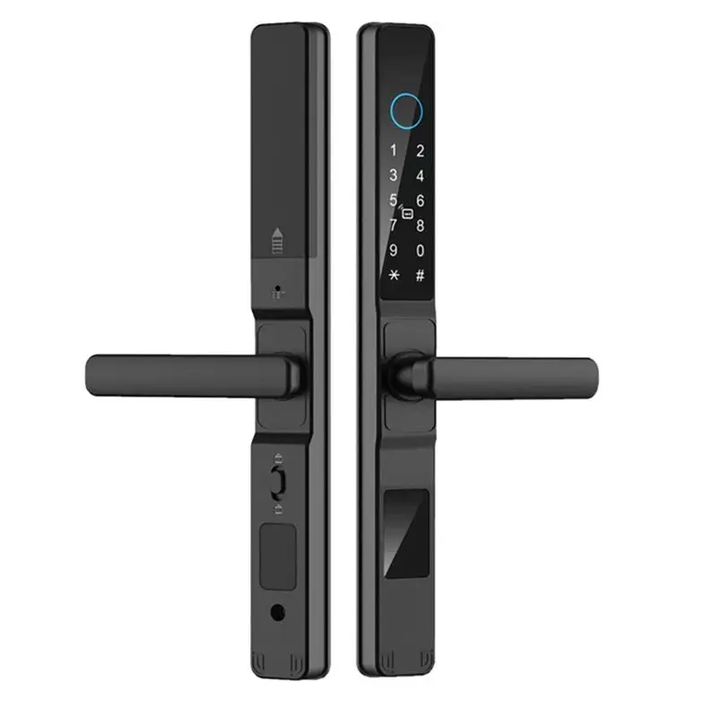 

ABZZ-Tuya Smart Door Lock Fingerprint Biometric Waterproof Digital Electronic Lock APP IC Card Password Aluminum Alloy Lock A