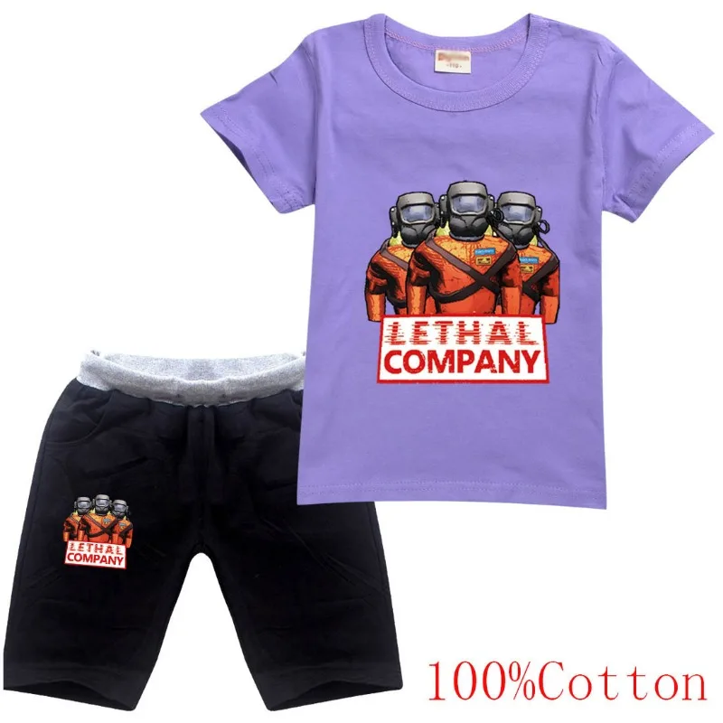 Tödliche Business Cosplay Kleidung Kinder Casual Sportswear Junge Mädchen unsichtbare Monster T-Shirt und Shorts 2-teilige Set Kleidung