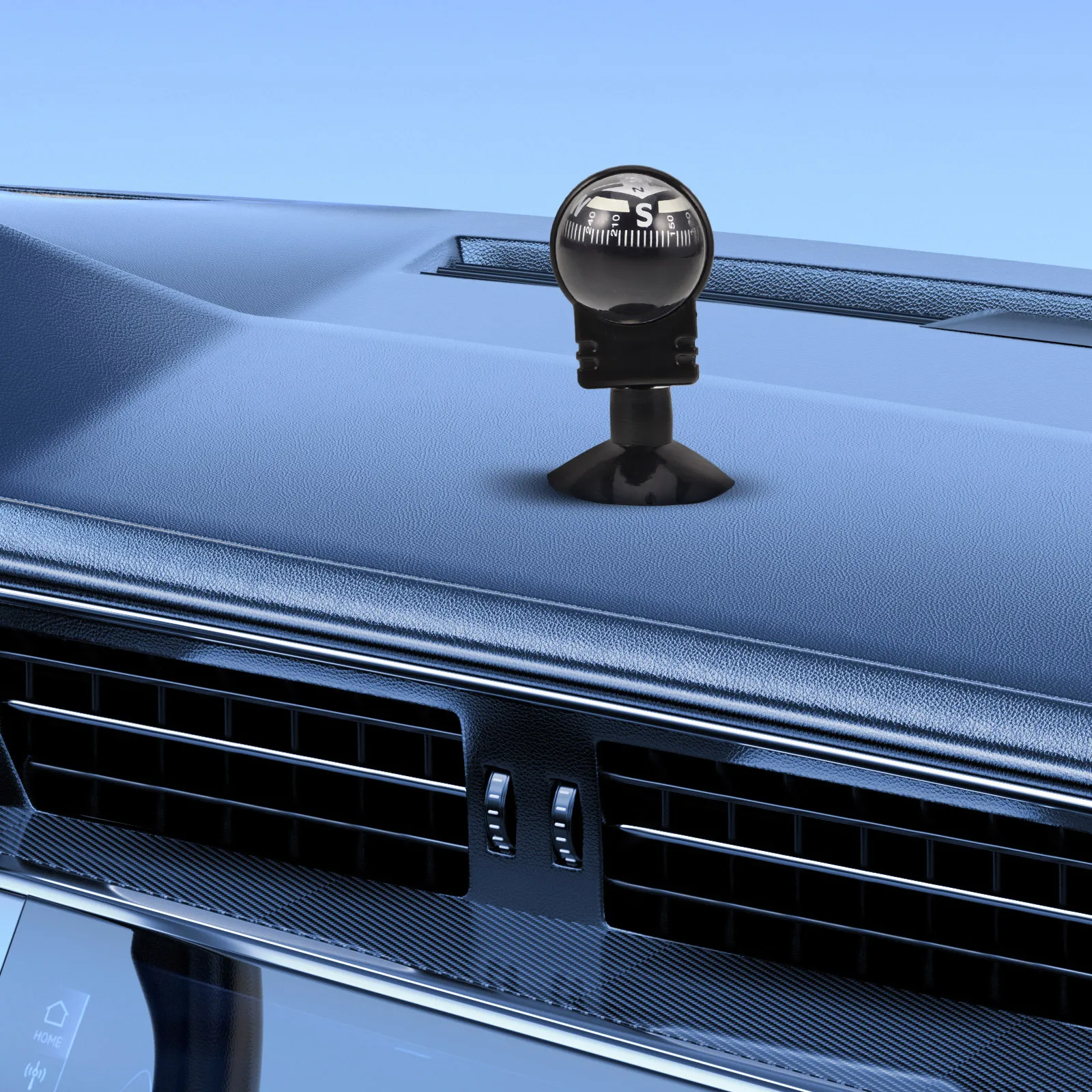 

Guide Ball Compass For Car Dashboard Portable Foldable Rotating Suction Cup Navigation Tool For Driving Hiking Boating