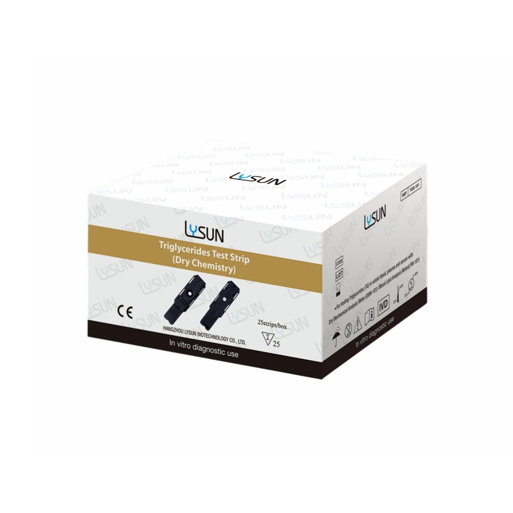 Lysun Triglycerides Test Strip For Cholesterol Analysis Meter Blood Lipid Analyzer Strips TGS-101 Home Use