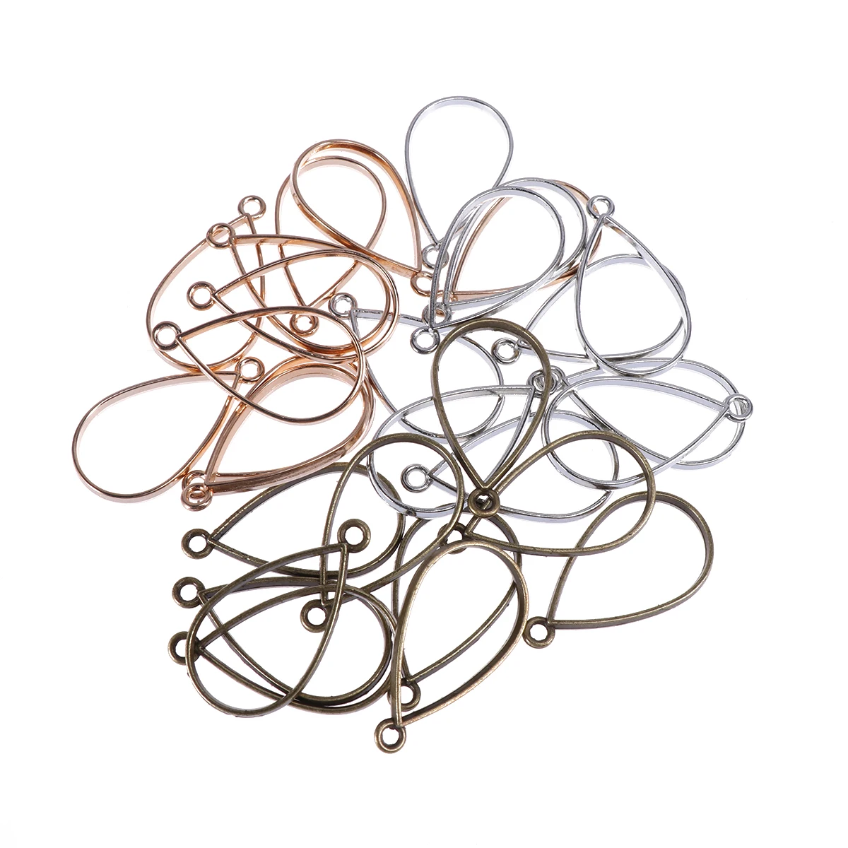 

30 Pieces Water Drop Open Back Bezel Pendants Hollow Jewelry Making Supplies DIY Craft Accessories Necklace Bracelet Earring