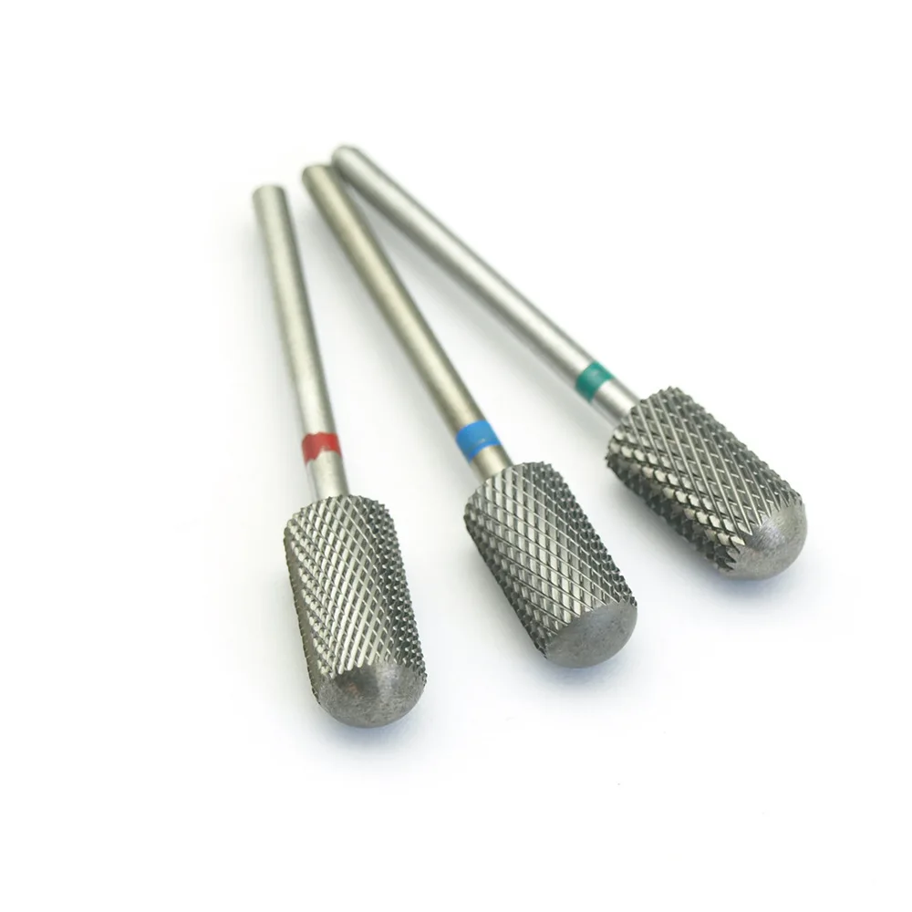 Cemented carbide Steel Milling Cutters For Manicure, Removing Gel Polish Nail Drill Bits Smooth top of the cylinder Tools view 3