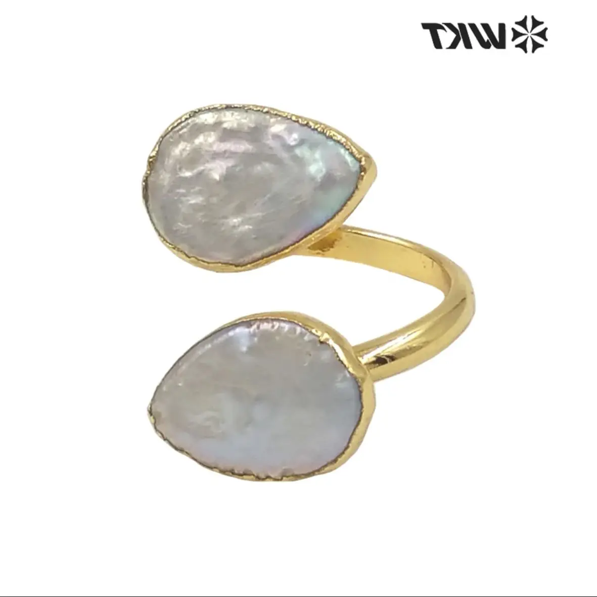 

WT-MPR024 WKT маленькое простое кольцо в форме звезды и луны, регулируемое кольцо с натуральным жемчугом для женщин, подарочные ювелирные аксессуары