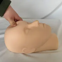Mannequin Head For Make Up and Lash Extention,Cosmetology Doll Face Head,Soft-Touch Rubber Practice Head,Easy to Clean