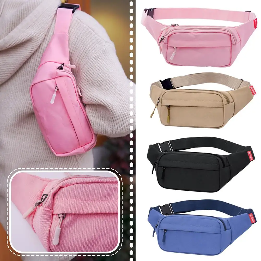 Fashion Unisex Waist Bag Pack Purse Casual Large Phone Hip Belt Bag Shoulder Banana Crossbody Bag Fanny Chest Bag T4x9