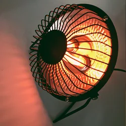 Electric Heaters Promotion Mute Students Office Home Desktop Heater Mini Quartz Tube Type Small Solar Heater Stove Electric Fan