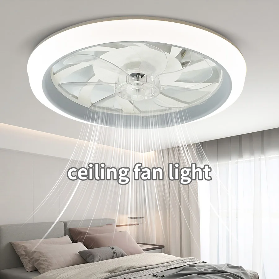 

LED Ceiling Fan Light with Remote Control for Unlimited Dimming, 6-speed DC Motor, Living Room, Bedroom, Home, Indoor Lighting