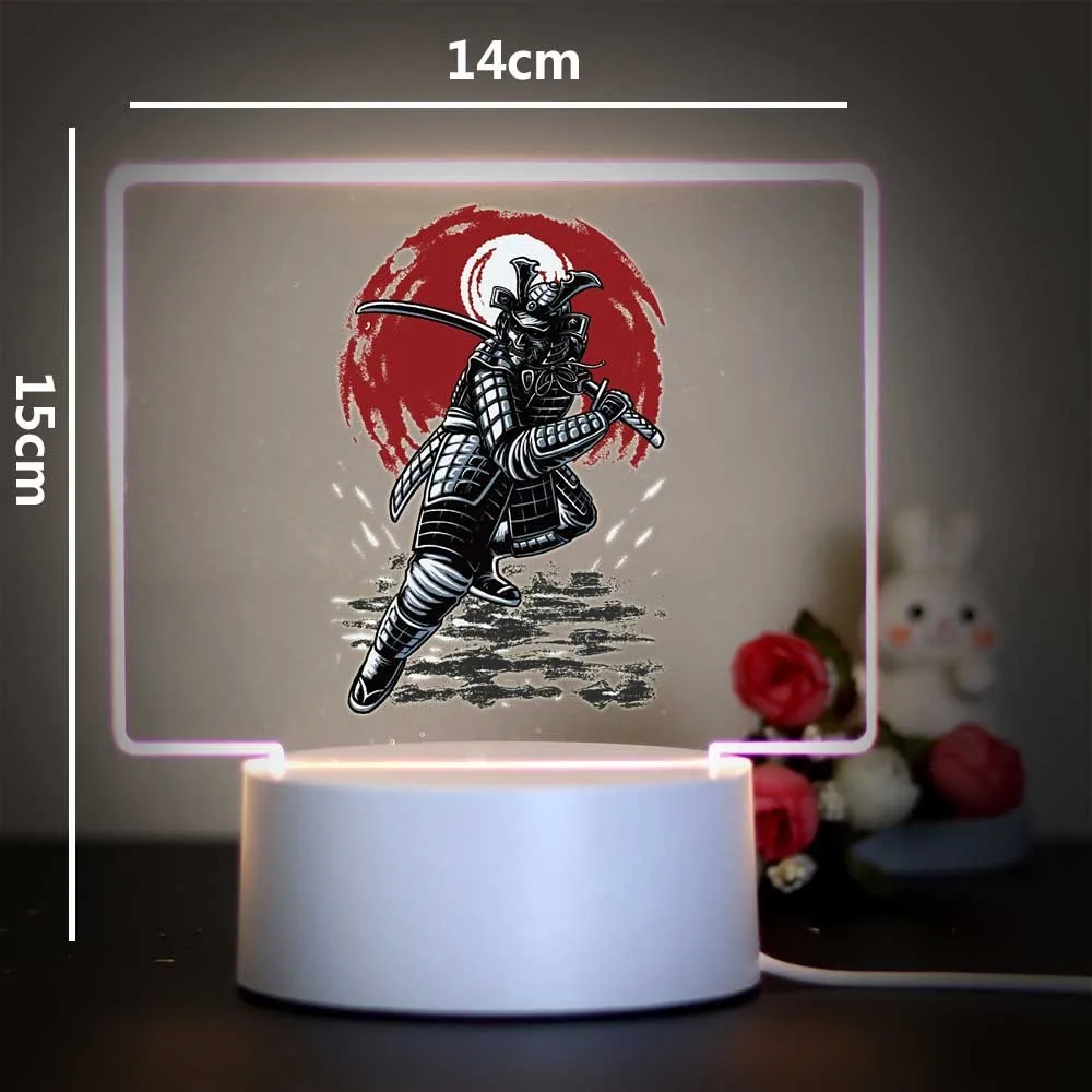 Samurai Ghost-Faced Table Lamp, Presente quente para crianças, 1 Pc