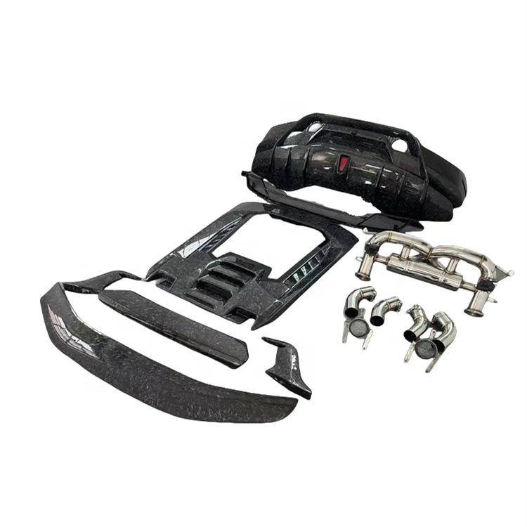 

Высококачественный кованый задний бампер из углеродного волокна в стиле P, спойлер, основание выхлопа для Lamborghini LP610 580, комплект кузова