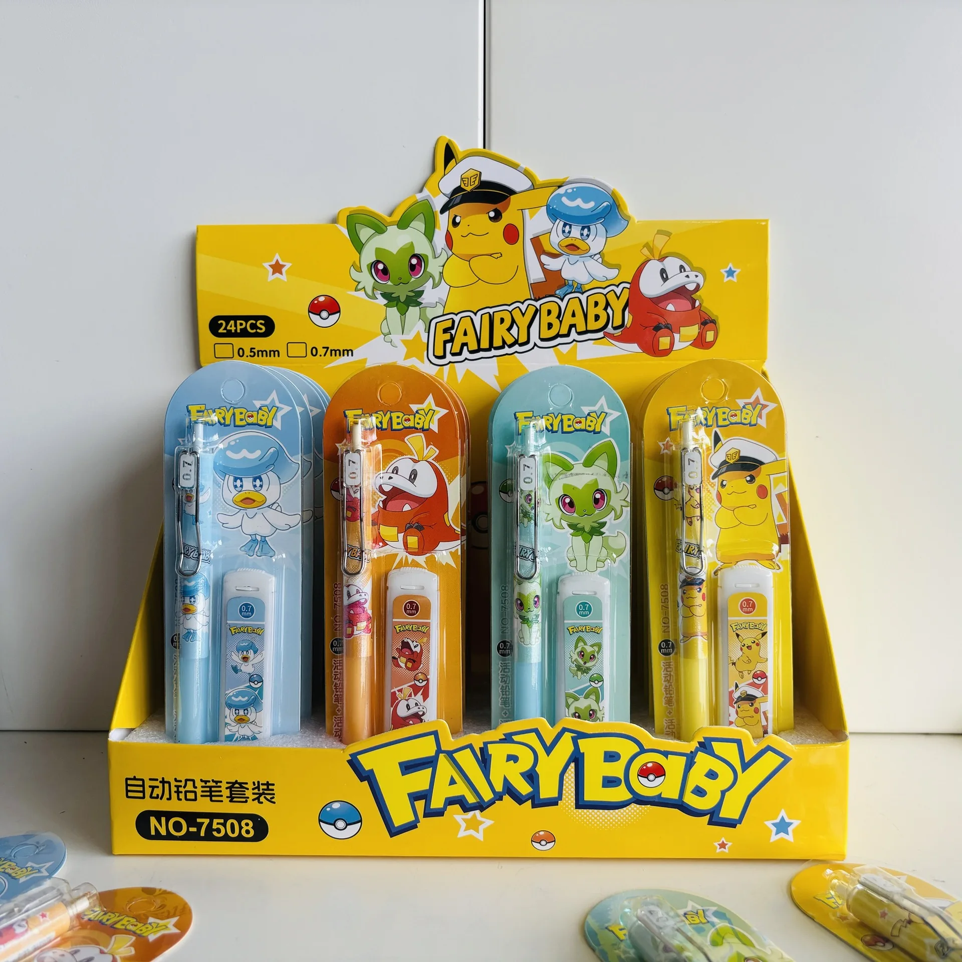 

1/4/4PCS for Pikachu Pencil Set 0.5mm Automatic Student Pencils Refills Art Sketch School Supplies Kawaii Stationery