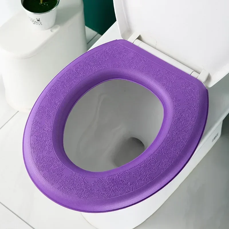 O-shape Waterpoof Soft Toilet Seat Cover Bathroom Washable Closestool Mat Pad Cushion Toilet seat Bidet Toilet Cover Accessories