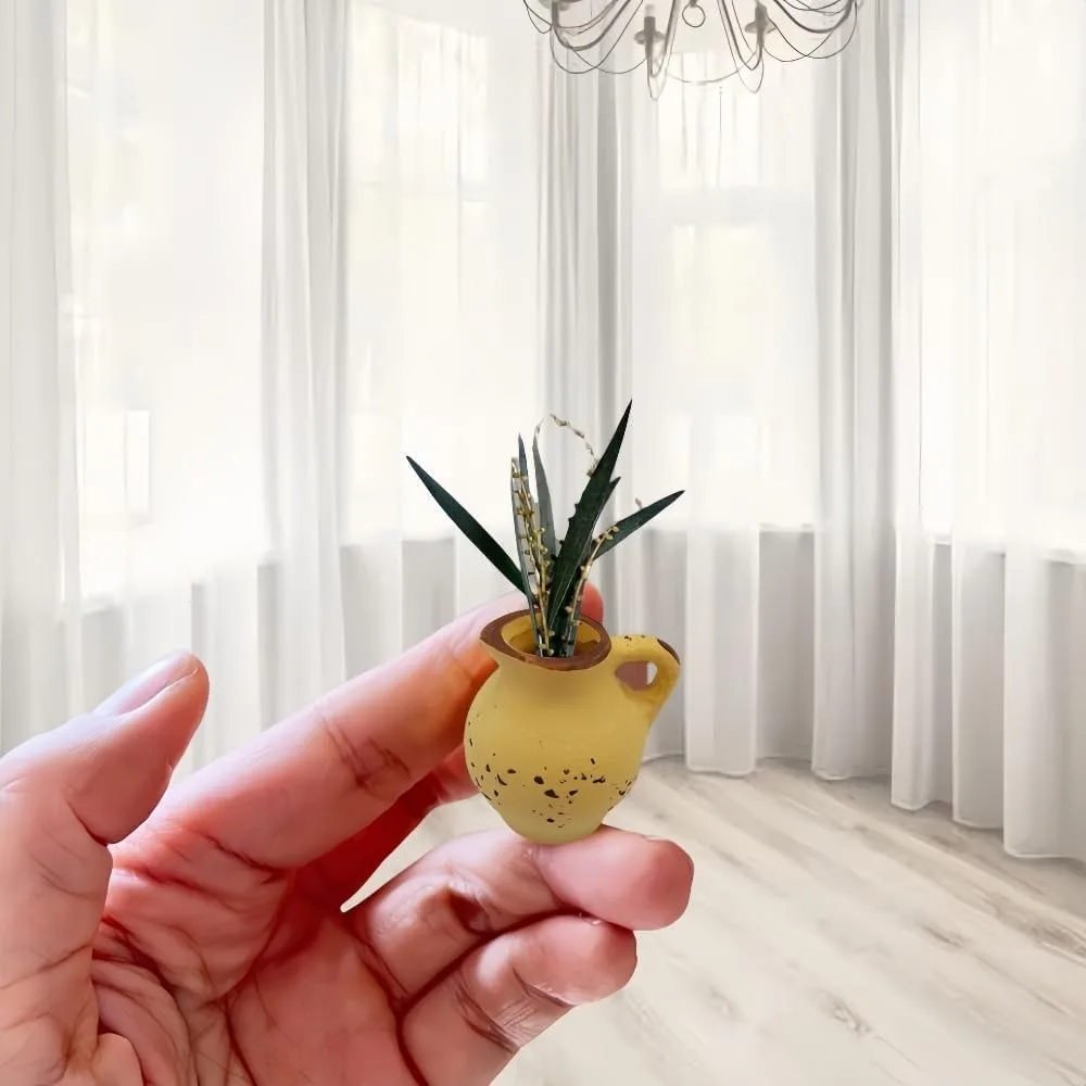 

Mini ceramic vase refrigerator magnet, cute plant kitchen decoration, mini ceramic vase magnet