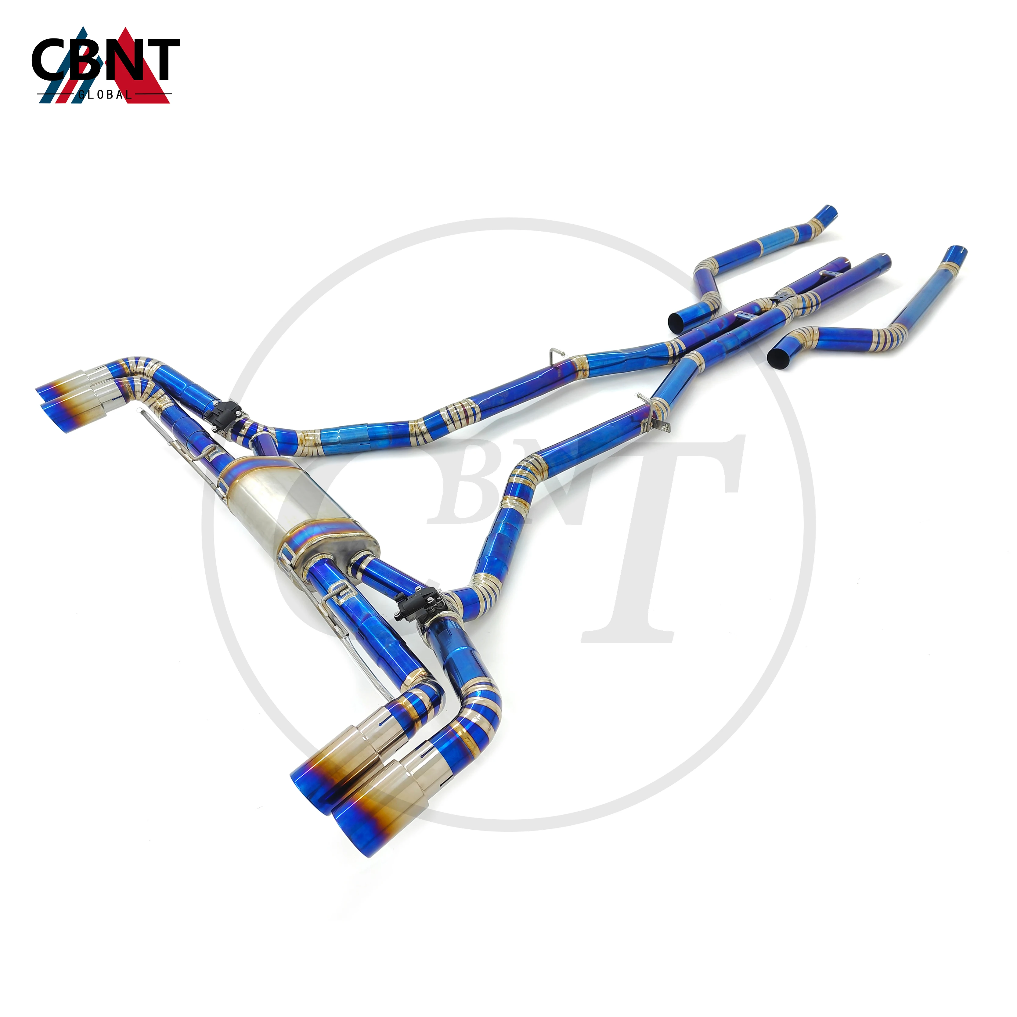 CBNT Valved Exhaust Catback for BMW X5 G05 X6 G06 X7 G07 M50i M60i V8 4.4T Titanium Alloy Exhaust-pipe with Valve Muffler