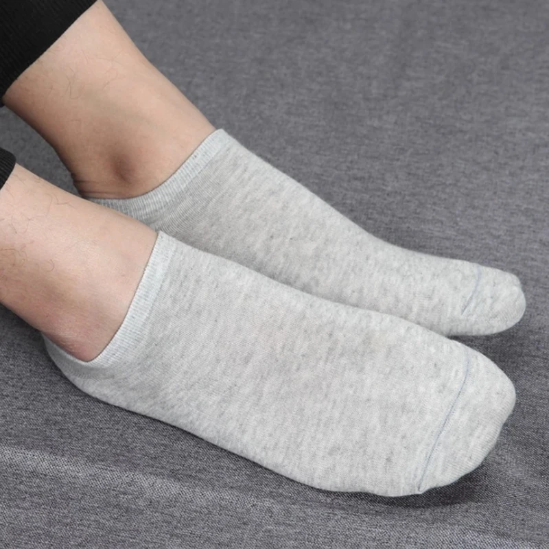 Invisible Short Socks for Women Men Breathable Sweat-Absorbent Cotton Solid Color Sports Sock Anti-slip Low-Cut Ankle Boat Socks