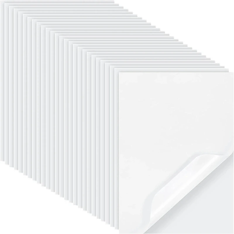 Papier de transfert adhésif double face pour vêtements, transparent, thermofusible, format A4, 11,81x7,87 pouces, 50 pièces