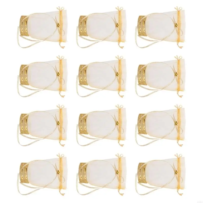 12 Contare Sacchetti Coulistica Trasparenti Sacchetti Gioielli Vuoti Sacchetti Caramelle Pacchetti Sapone Fatti A Il-image