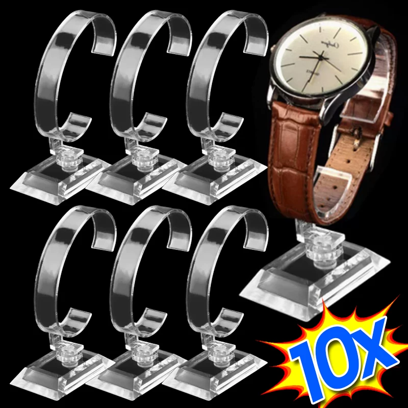 Présentoir à montres et bijoux 1/10 pièces, support amovible en acrylique transparent pour décorations, présentoir de magasin de détail, support de rangement pour bracelets