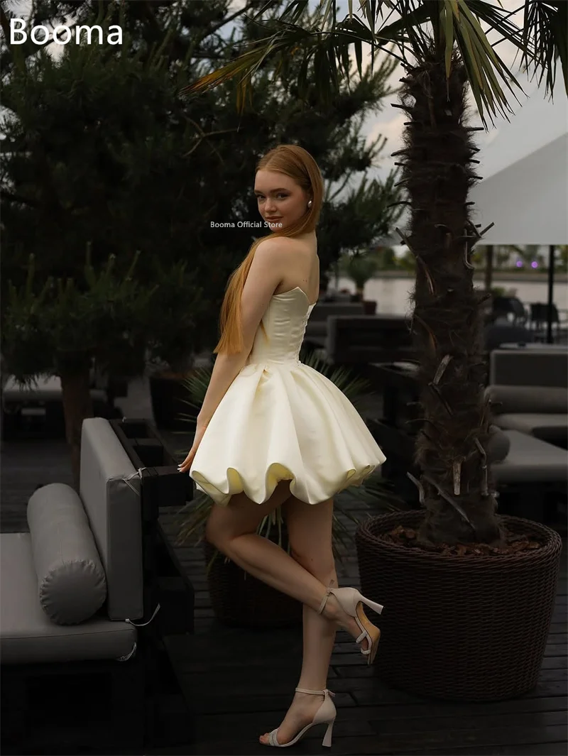 

Booma A-Line Mini Strapless Simple Evening Dresses Sleeveless Pleat Formal Dresses for Women Elegant Prom Gowns Custom Made 2025