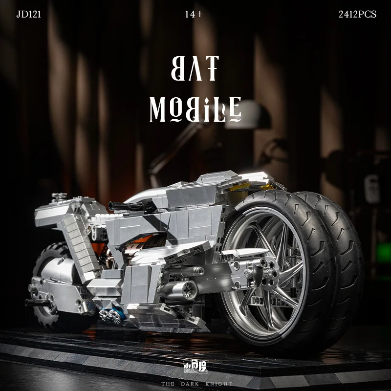 2421 elementów MOC Kreatywny Techniczny Batmobil Klocki Konstrukcyjne Motocykl Model Zabawka dla Dzieci Prezent Urodzinowy