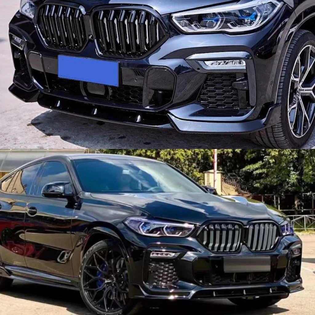 Per BMW X6 G06 M Sport 2020 2021 2022 2023 paraurti anteriore auto Lip Spoiler diffusore splitter Body Kit grembiuli Cover Guard Trim