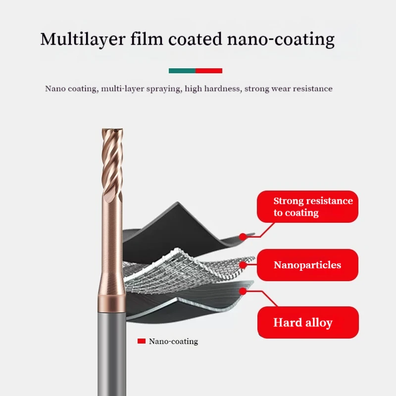 1pc HRC55  2Flute Carbide Micro End Mill CNC Deep Groove Long Neck Endmills 0.3MM Processing Wood Tool Milling Cutter Routerbits