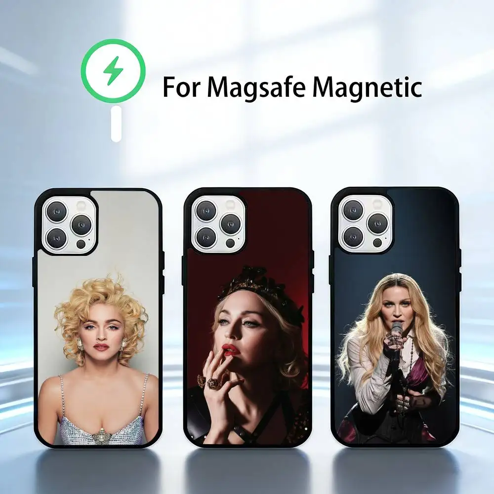 

Singer-M- Madonna Phone Case For iPhone17,16,15,14,13 Plus,Pro Max Magnetic For Magsafe Wireless Charging