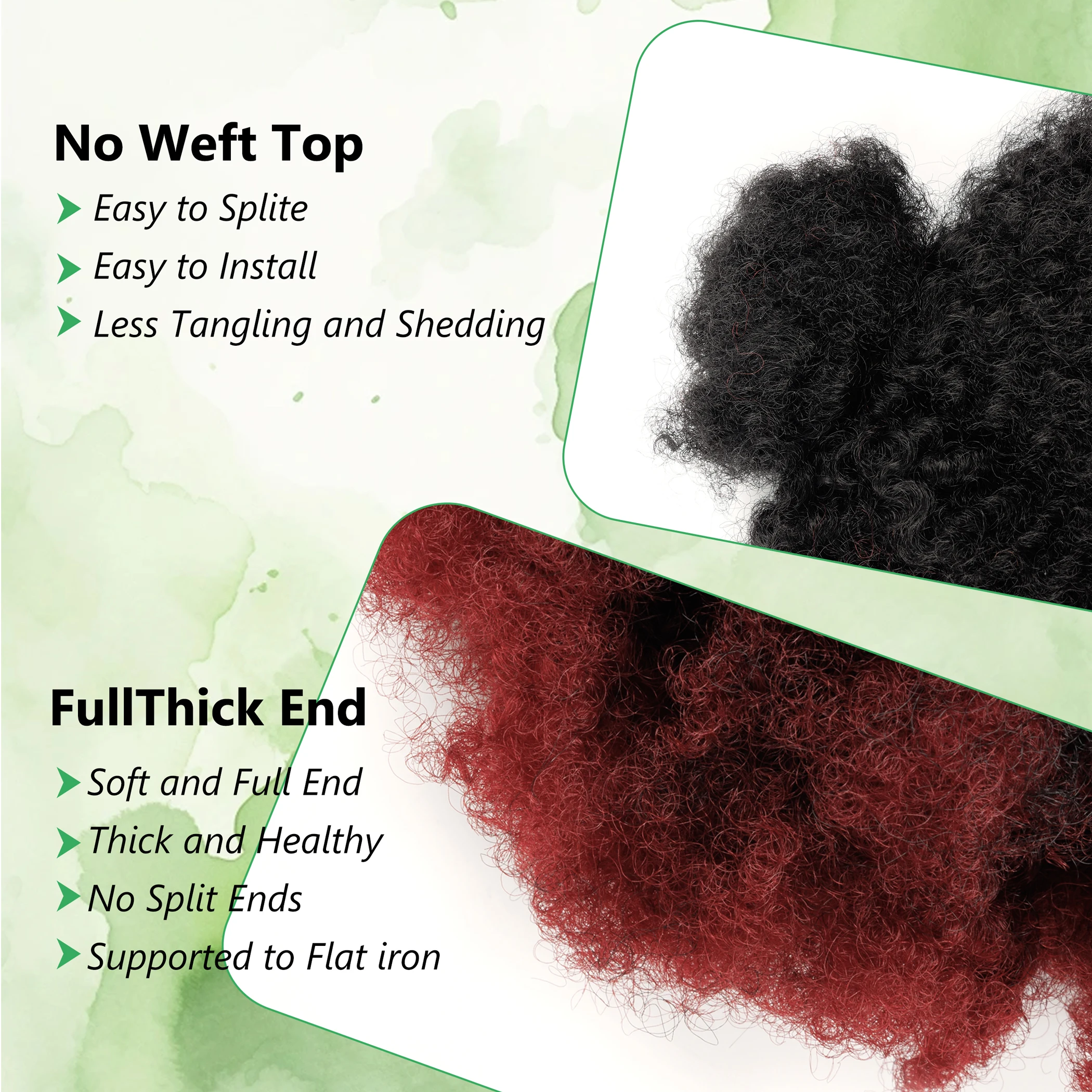 70g/pack #1B/BUG Very Soft Synethic Hair Bundles No Weft Semi-natural Hair Extensions for Twist, Braiding view 4