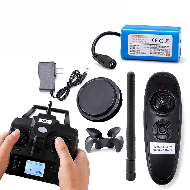 Fishing remote control nesting boat battery with 7.48.4V antenna charger GPS remote control storage bag Propeller