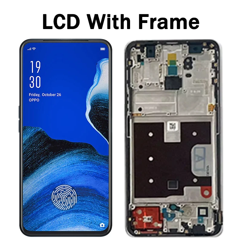 Super AMOLED For OPPO Reno2 Z / Reno2 F / K3 / Realme X LCD With Touch Screen Digitizer Assembly Reno 2F / Reno 2Z Replacement